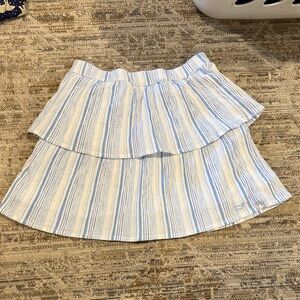 Vineyard Vines Light Blue and White Mini Skirt